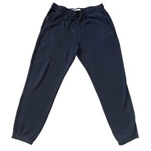 Hollister Men’s Relaxed Fleece Joggers Black Size Large Logo Sweatpants